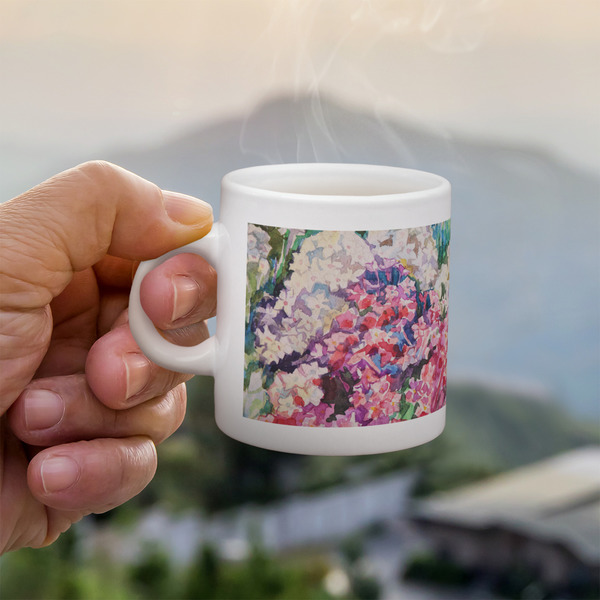 Custom Watercolor Floral Single Shot Espresso Cup - Single