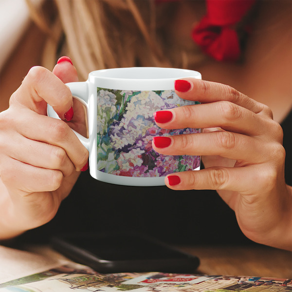 Custom Watercolor Floral Double Shot Espresso Cup - Single