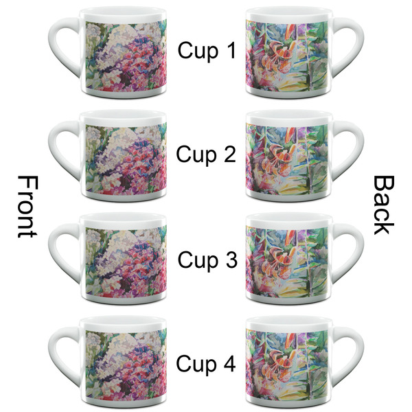 Watercolor Floral Espresso Cup - 6oz (Double Shot Set of 4) APPROVAL