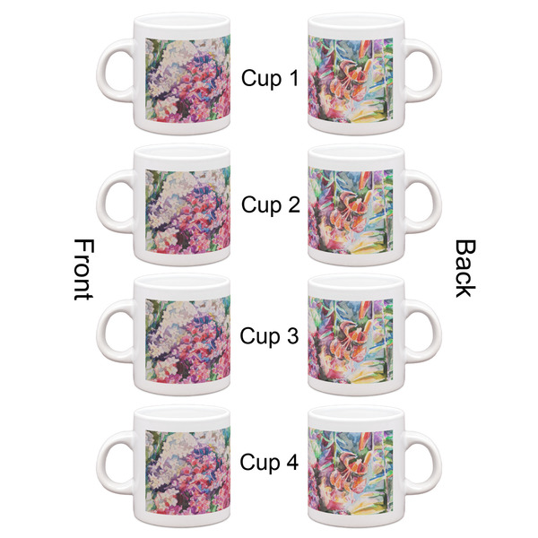 Watercolor Floral Espresso Cup Set of 4 - Apvl