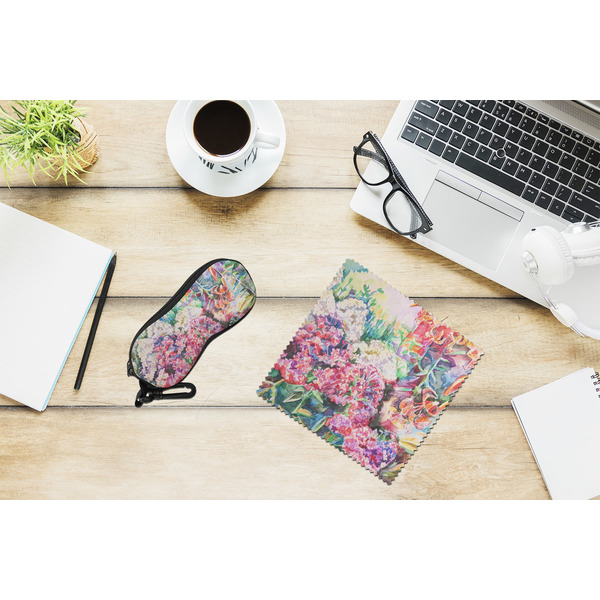 Watercolor Floral Eyeglass Case and Cloth Set - LIFESTYLE