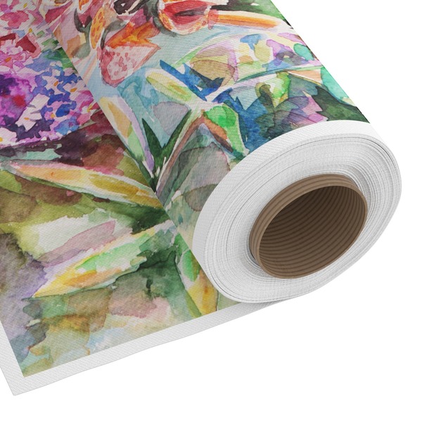Custom Watercolor Floral Fabric by the Yard - Cotton Twill