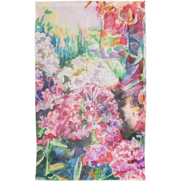 Watercolor Floral Finger Tip Towel - Full View