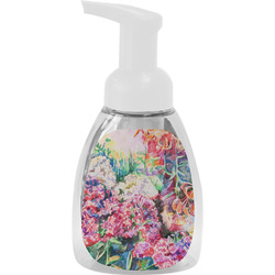 Watercolor Floral Foam Soap Bottle - White