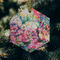 Watercolor Floral Frosted Glass Ornament - Hexagon (Lifestyle)