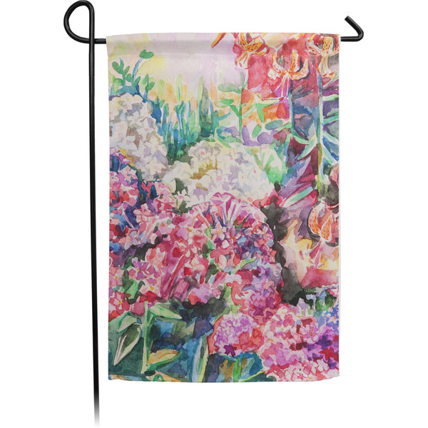 Custom Watercolor Floral Small Garden Flag - Single Sided