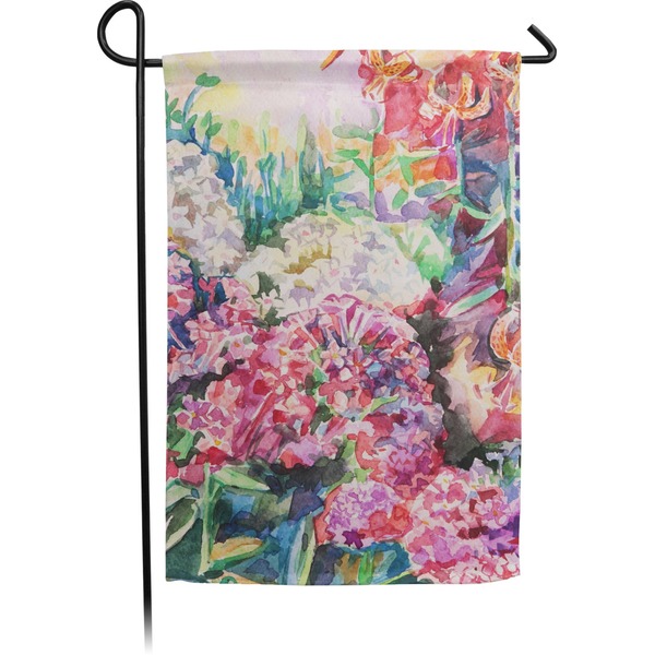 Custom Watercolor Floral Small Garden Flag - Double Sided