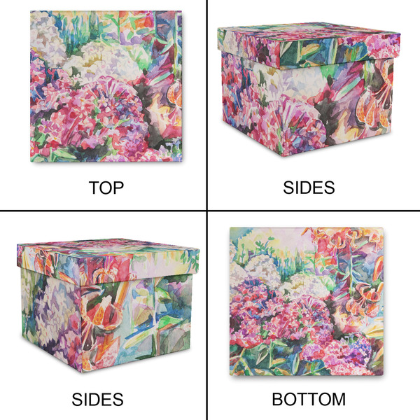 Watercolor Floral Gift Boxes with Lid - Canvas Wrapped - Large - Approval