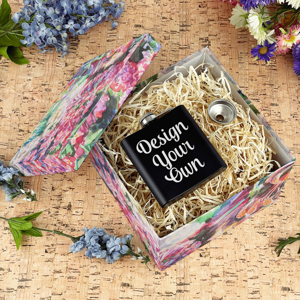 Watercolor Floral Gift Boxes with Lid - Canvas Wrapped - Large - In Context