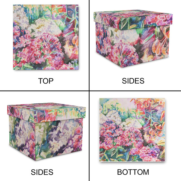 Watercolor Floral Gift Boxes with Lid - Canvas Wrapped - Medium - Approval