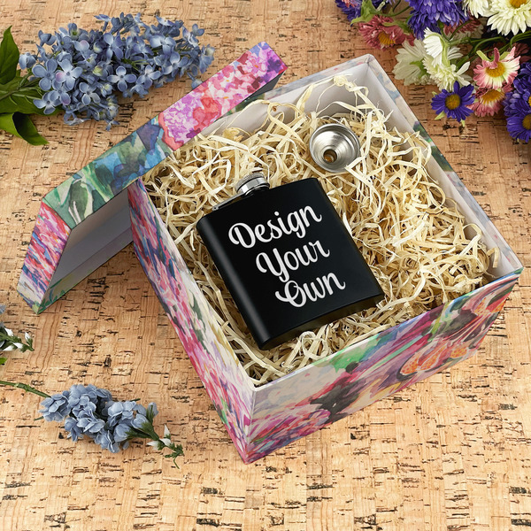 Watercolor Floral Gift Boxes with Lid - Canvas Wrapped - X-Large - In Context