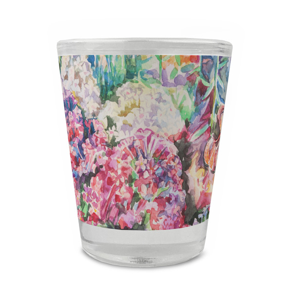 Custom Watercolor Floral Glass Shot Glass - 1.5 oz - Single