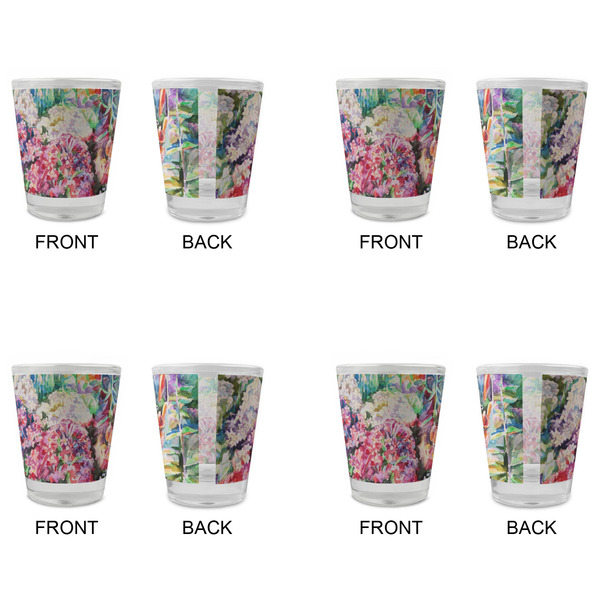 Watercolor Floral Glass Shot Glass - Standard - Set of 4 - APPROVAL