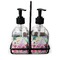 Watercolor Floral Glass Soap Lotion Bottle