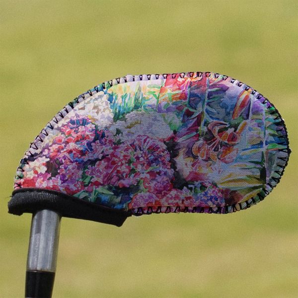 Watercolor Floral Golf Club Cover - Front