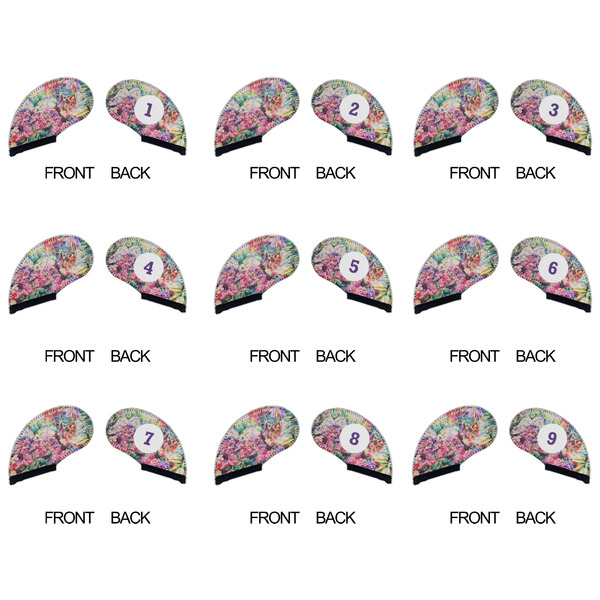 Watercolor Floral Golf Club Covers - APPROVAL (set of 9)