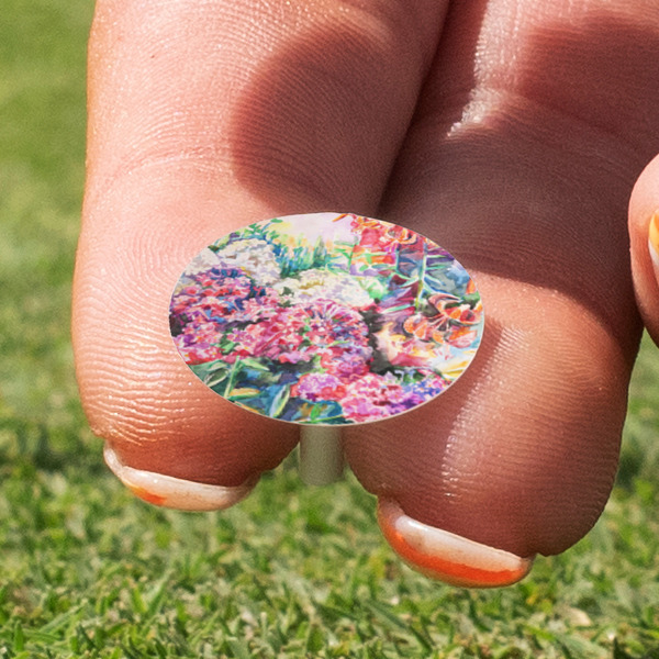 Watercolor Floral Golf Tees & Ball Markers Set - Marker