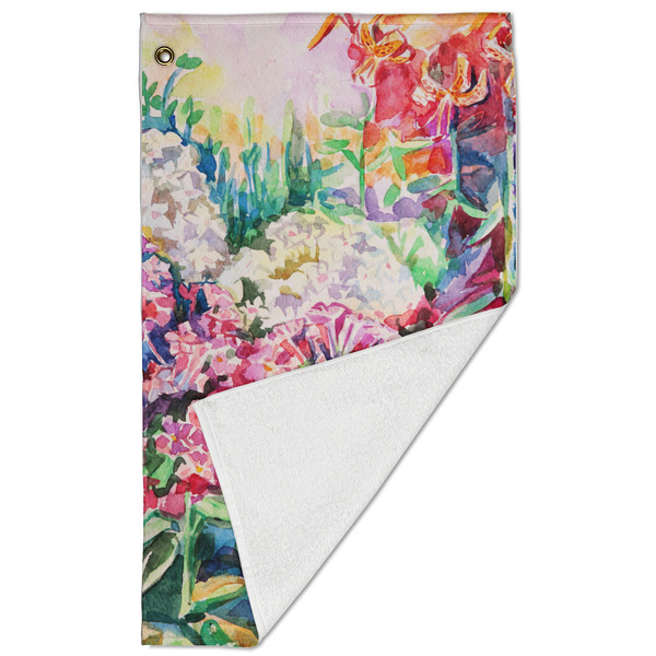 Watercolor Floral Golf Towel - Folded (Large)