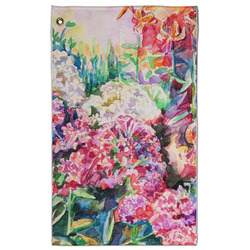 Watercolor Floral Golf Towel - Poly-Cotton Blend