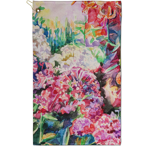 Custom Watercolor Floral Golf Towel - Poly-Cotton Blend - Small