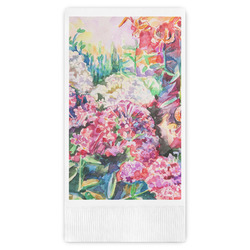 Watercolor Floral Guest Napkins - Full Color - Embossed Edge