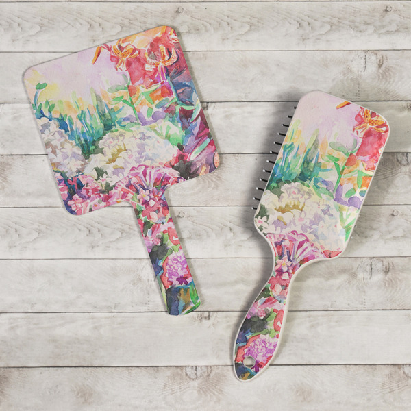 Watercolor Floral Hand Mirrors - In Context