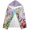 Watercolor Floral Hooded Towel - Folded