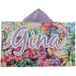 Watercolor Floral Kids Hooded Towel