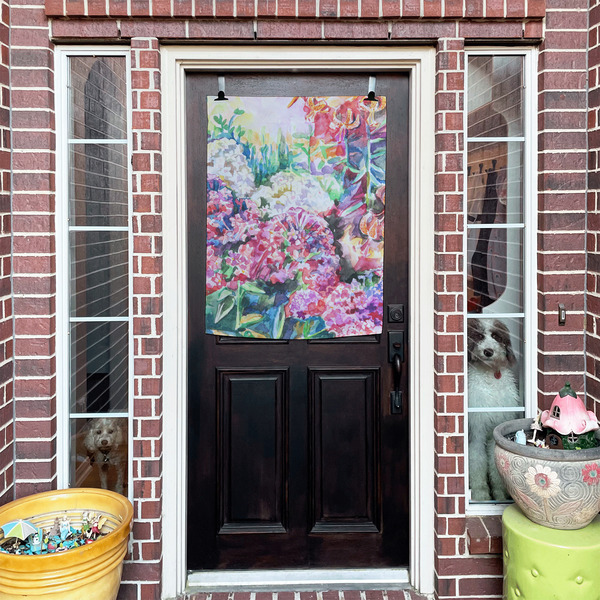Watercolor Floral House Flags - Double Sided - (Over the door) LIFESTYLE