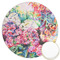 Watercolor Floral Icing Circle - Large - Front