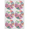 Watercolor Floral Icing Circle - Large - Set of 6