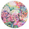 Watercolor Floral Icing Circle - Large - Single