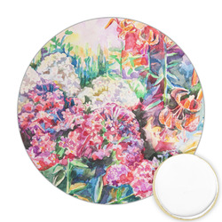 Watercolor Floral Printed Cookie Topper - Round