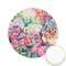 Watercolor Floral Icing Circle - Small - Front