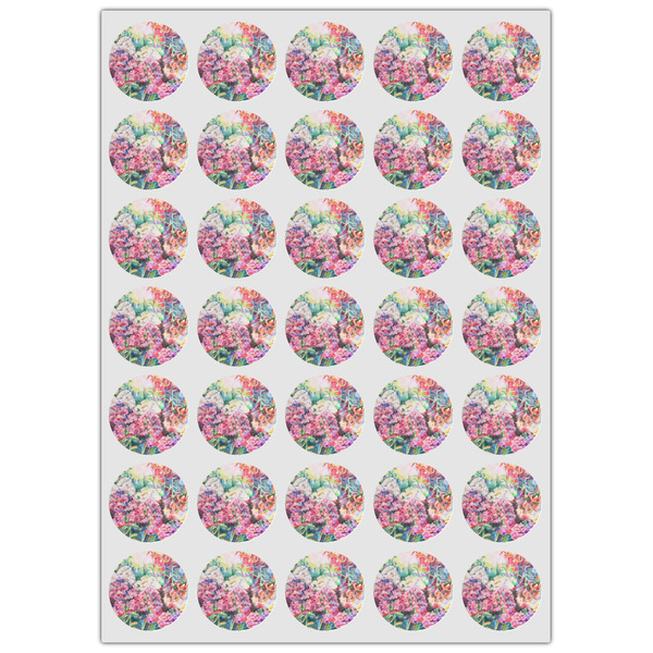 Watercolor Floral Icing Circle - XSmall - Set of 35