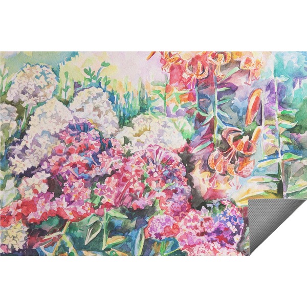 Custom Watercolor Floral Indoor / Outdoor Rug