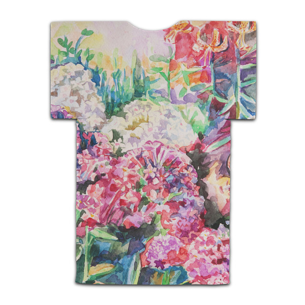 Watercolor Floral Jersey Bottle Cooler - BACK (flat)