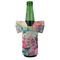 Watercolor Floral Jersey Bottle Cooler - FRONT (on bottle)