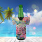 Watercolor Floral Jersey Bottle Cooler - LIFESTYLE
