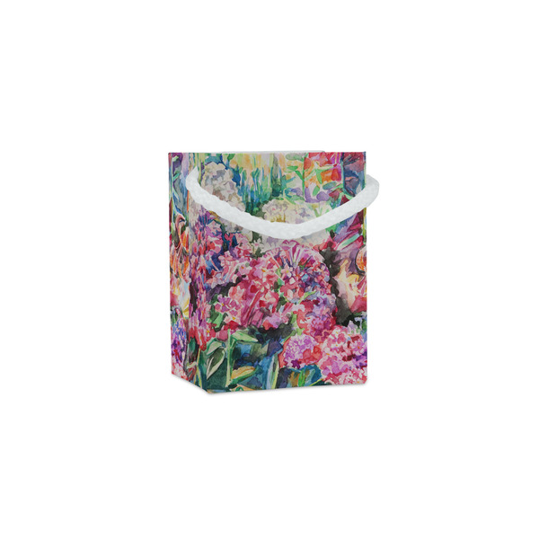 Custom Watercolor Floral Jewelry Gift Bags - Gloss