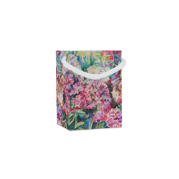 Custom Watercolor Floral Jewelry Gift Bags - Matte