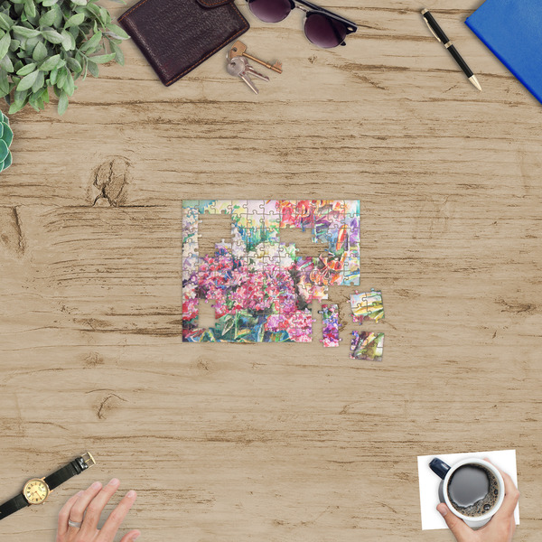 Watercolor Floral Jigsaw Puzzle 110 Piece - In Context