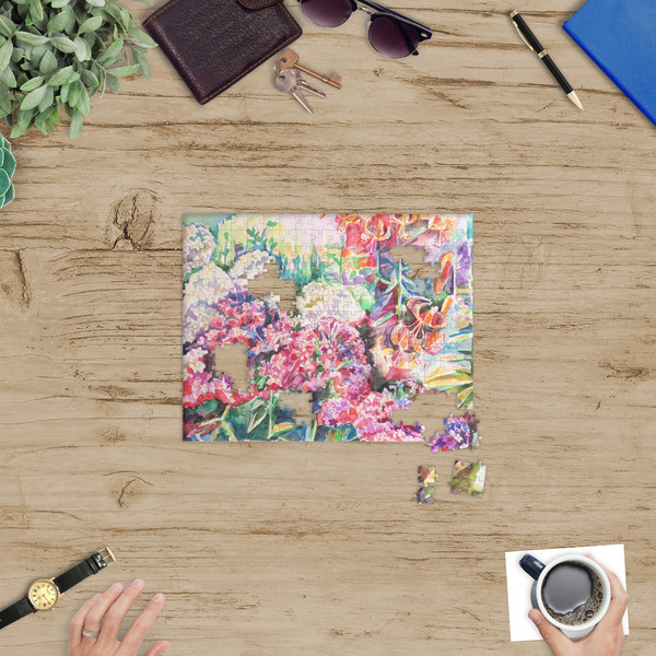 Watercolor Floral Jigsaw Puzzle 252 Piece - In Context