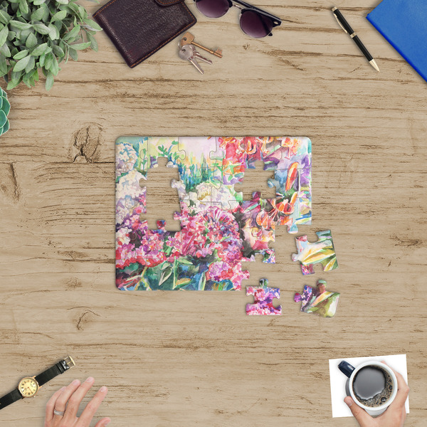 Watercolor Floral Jigsaw Puzzle 30 Piece - In Context