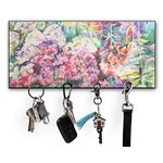 Watercolor Floral Key Hanger w/ 4 Hooks
