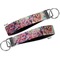 Watercolor Floral Key-chain - Metal and Nylon - Front and Back