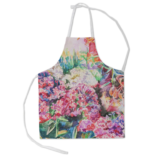 Custom Watercolor Floral Kid's Apron - Small