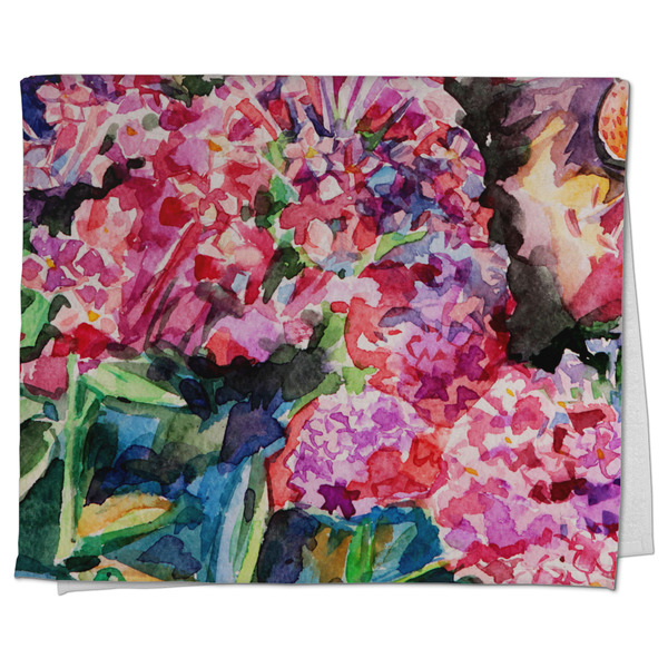 Custom Watercolor Floral Kitchen Towel - Poly Cotton