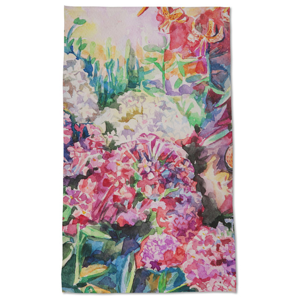 Watercolor Floral Kitchen Towel - Poly Cotton - Full Front