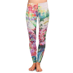 Watercolor Floral Ladies Leggings - Small